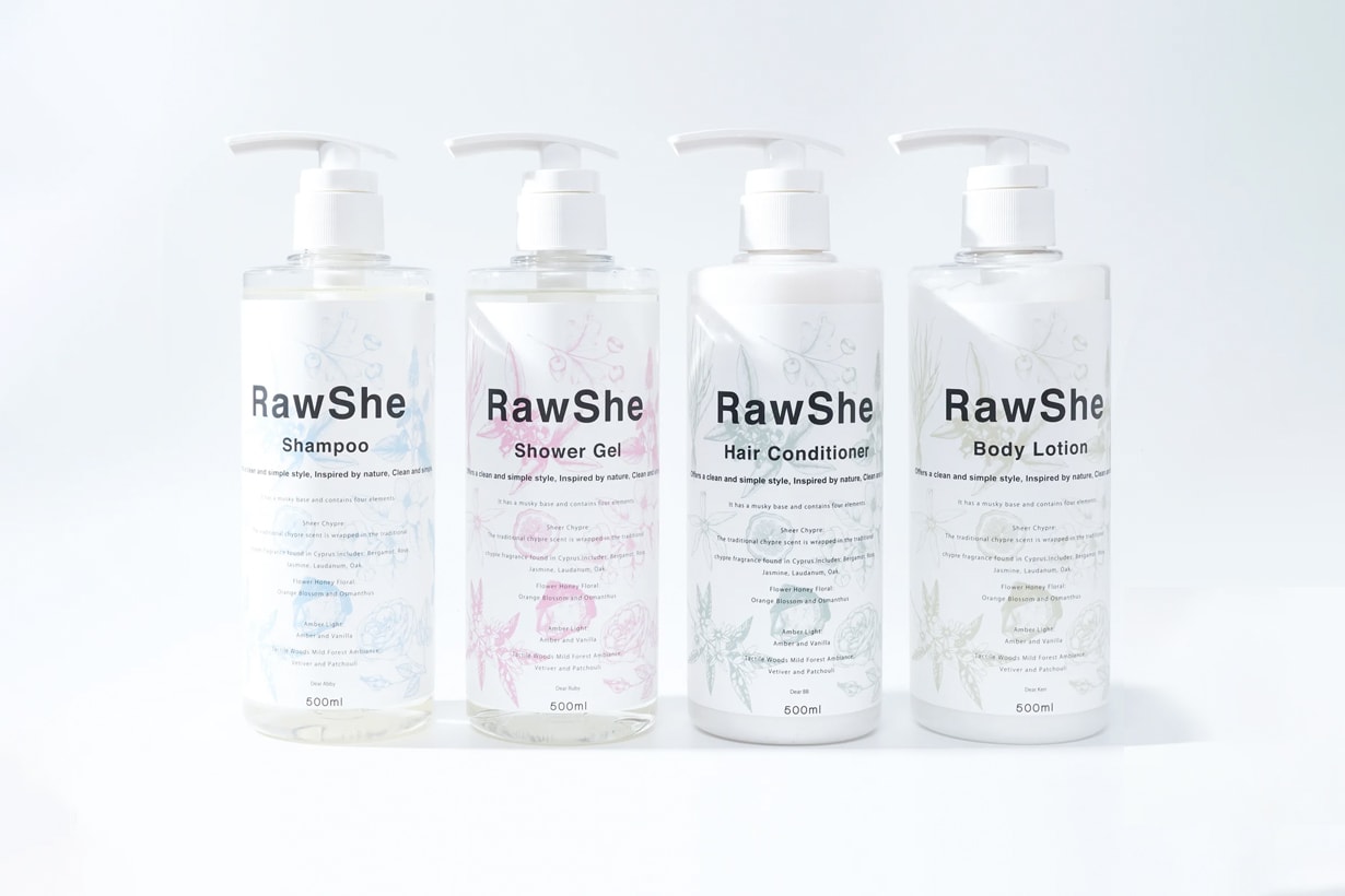 rawshe taiwan brand simple body shower shampoo lotion