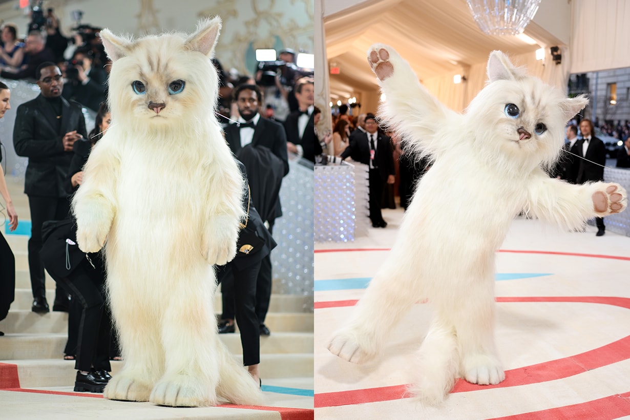 Met Gala 2023 Jared Leto dressed as Karl Lagerfeld cat Choupette