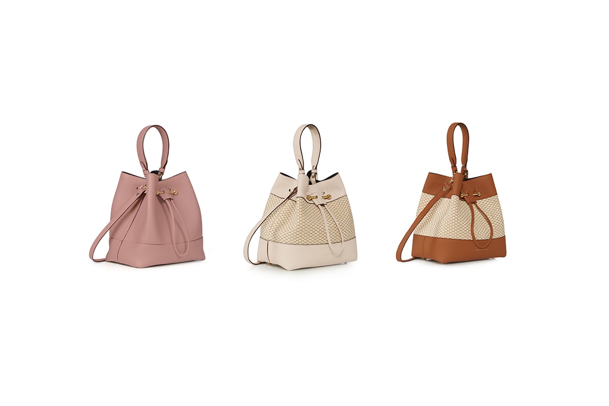 Strathberry 2023 summer Blush Rose Oat Dome Bag Bucket Bags