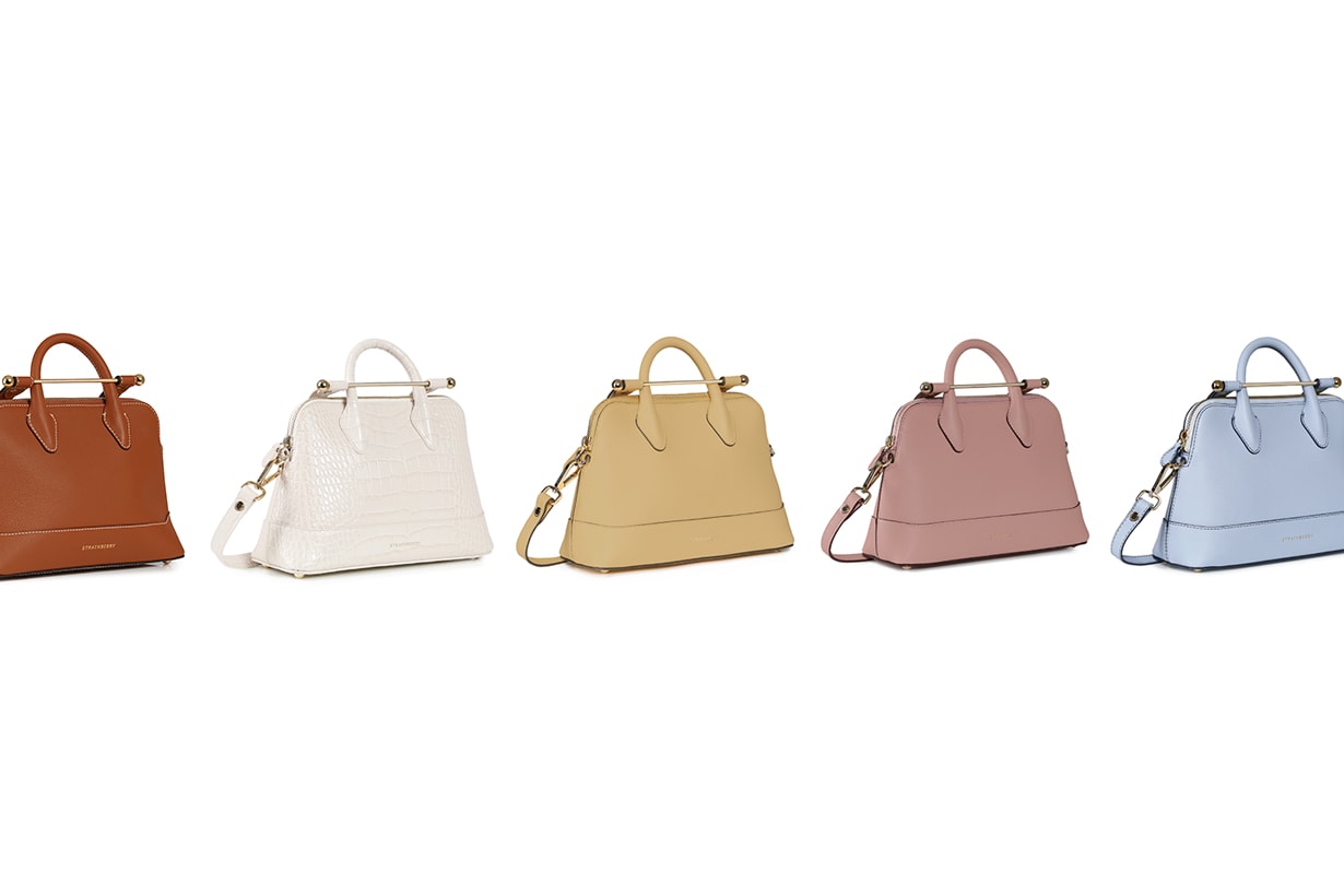 Strathberry 2023 summer Blush Rose Oat Dome Bag Bucket Bags