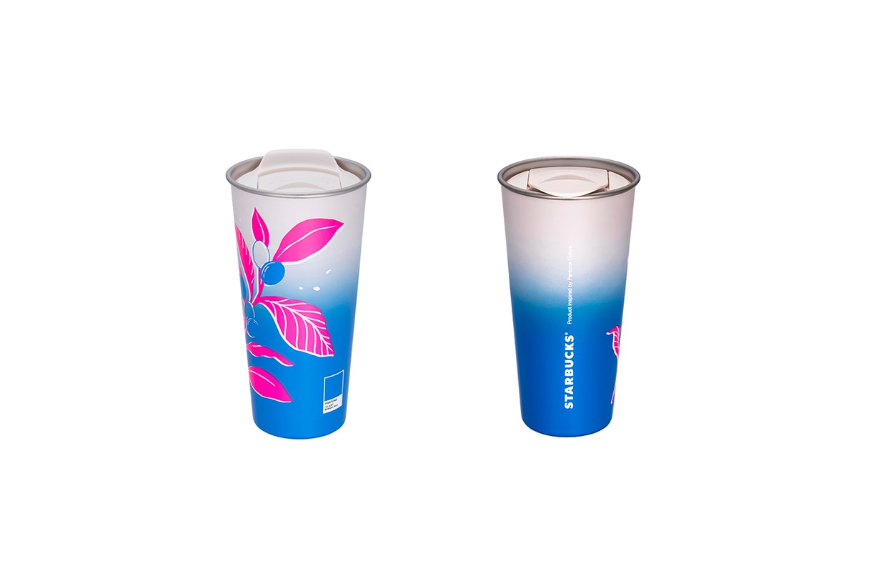 STARBUCKS x Pantone Knockout Pink Cockatoo Brilliant Blue Mug Bottle