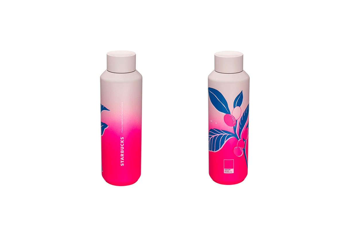 STARBUCKS x Pantone Knockout Pink Cockatoo Brilliant Blue Mug Bottle