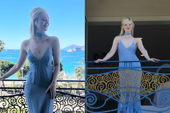真人 Cinderella?Elle Fanning 在陽台打招呼的照片,讓這件洋裝搜尋率直升!