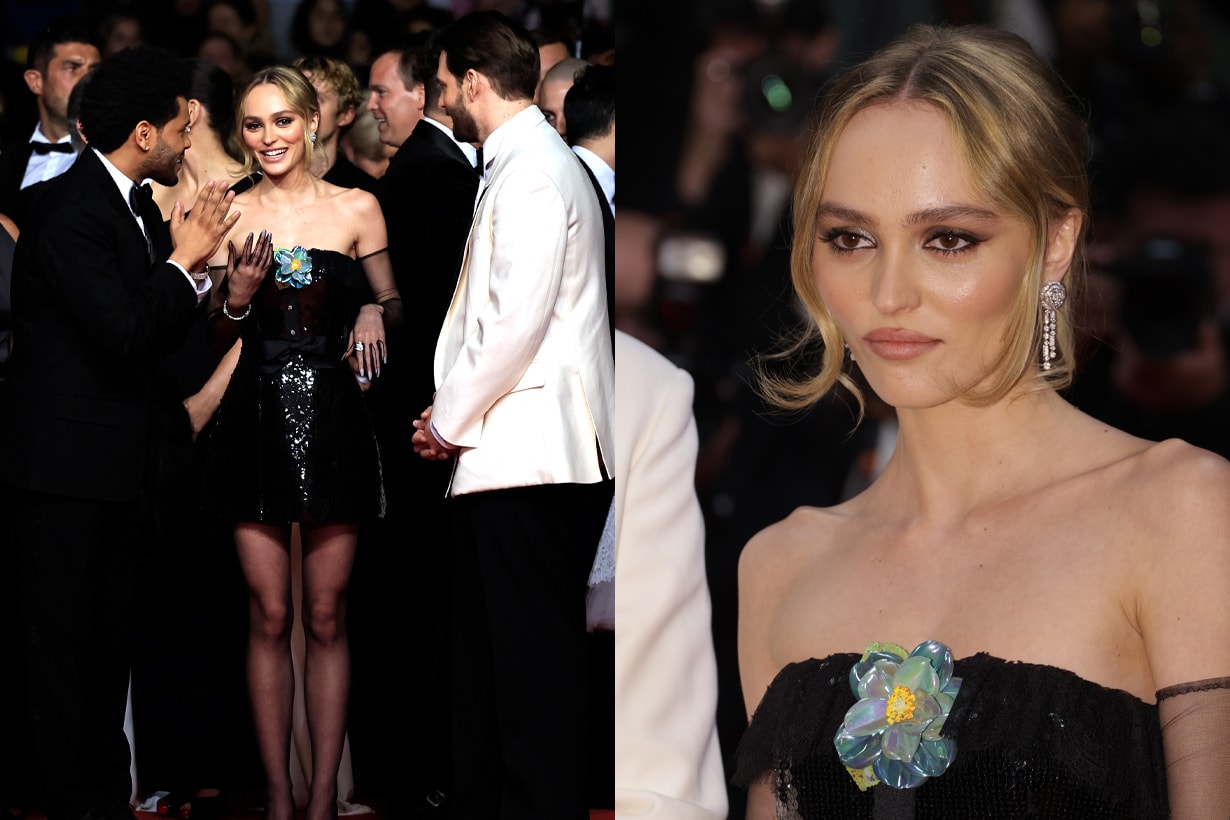 jennie cannes 2023 lily rose depp the idol red carpet live premiere chanel