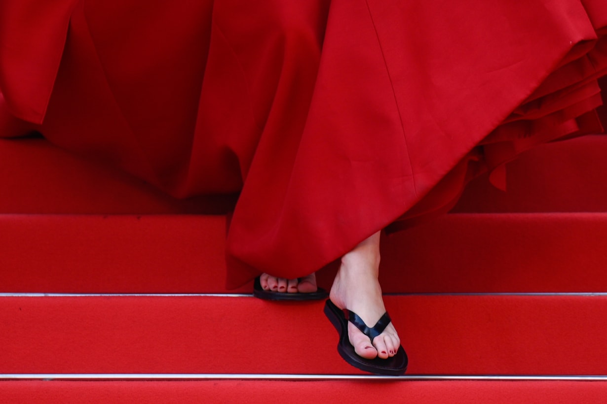 jennifer lawrence flip flops cannes dior couture tiffany 2023 red carpet