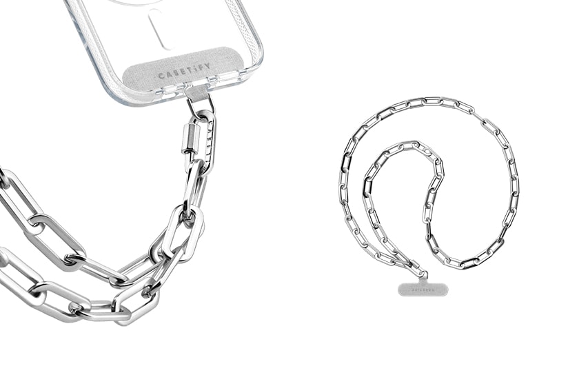 CASETiFY new Metal Chain Cross body Strap iphone case apple watch Steel Link Band