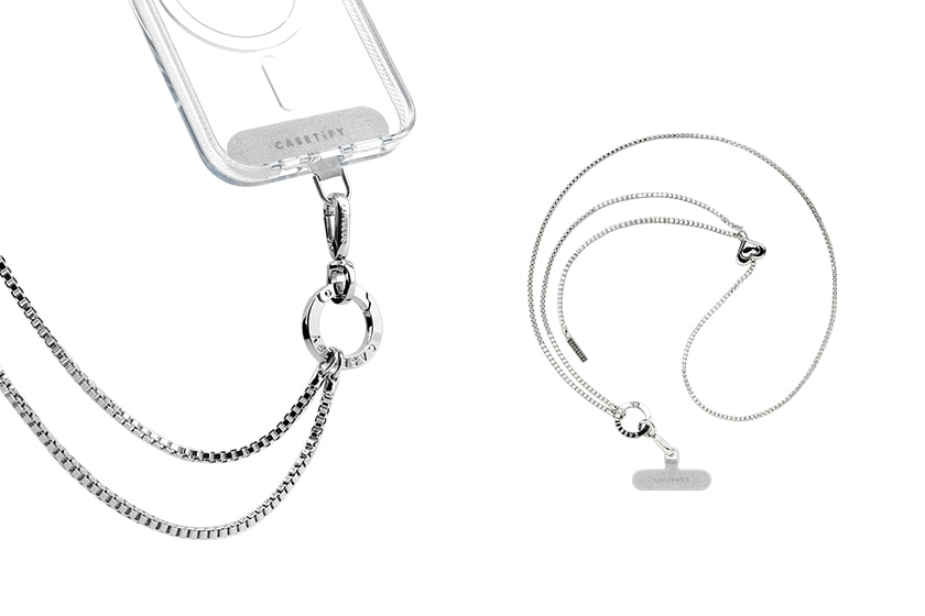 CASETiFY new Metal Chain Cross body Strap iphone case apple watch Steel Link Band