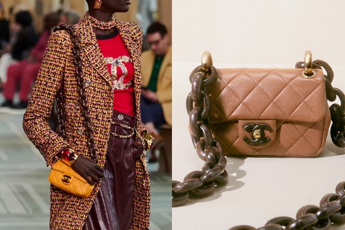 CHANEL 最特別 Flap Bag:彷彿被太陽曬過的顏色,背鏈、Logo 都是木製!