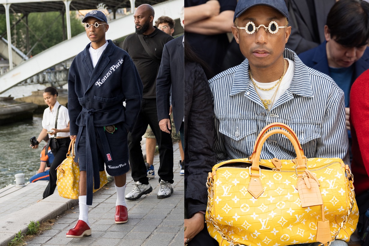 Pharrell Williams louis vuitton speedy bag millionaire gold chain diamond crocodile leather 2024 fw