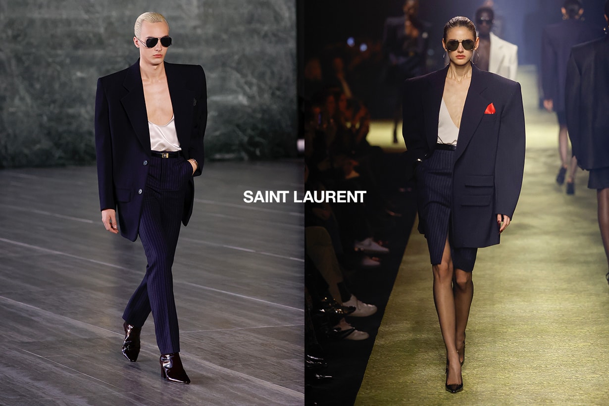 Saint Laurent 2024 春夏男裝時裝秀：伸展台上模特們怎麼穿上了女裝大秀的衣服？