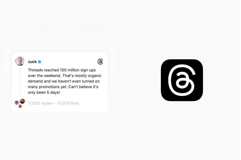 Threads instagram reach 100 million sign ups Mark Zuckerberg
