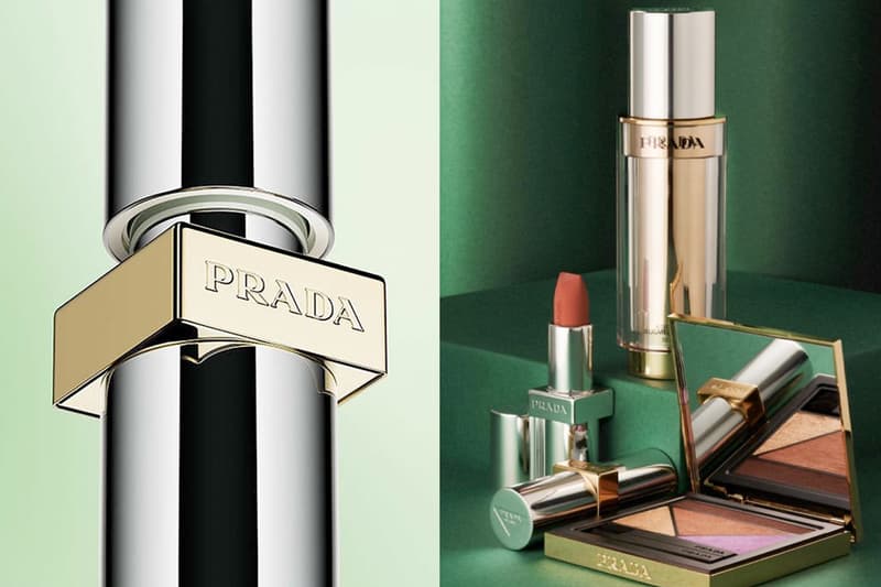 Prada Beauty 美妝保養終於登場：唇膏、眼影、粉底... 搶先看，極簡金屬外觀 + 質感霧面色調！