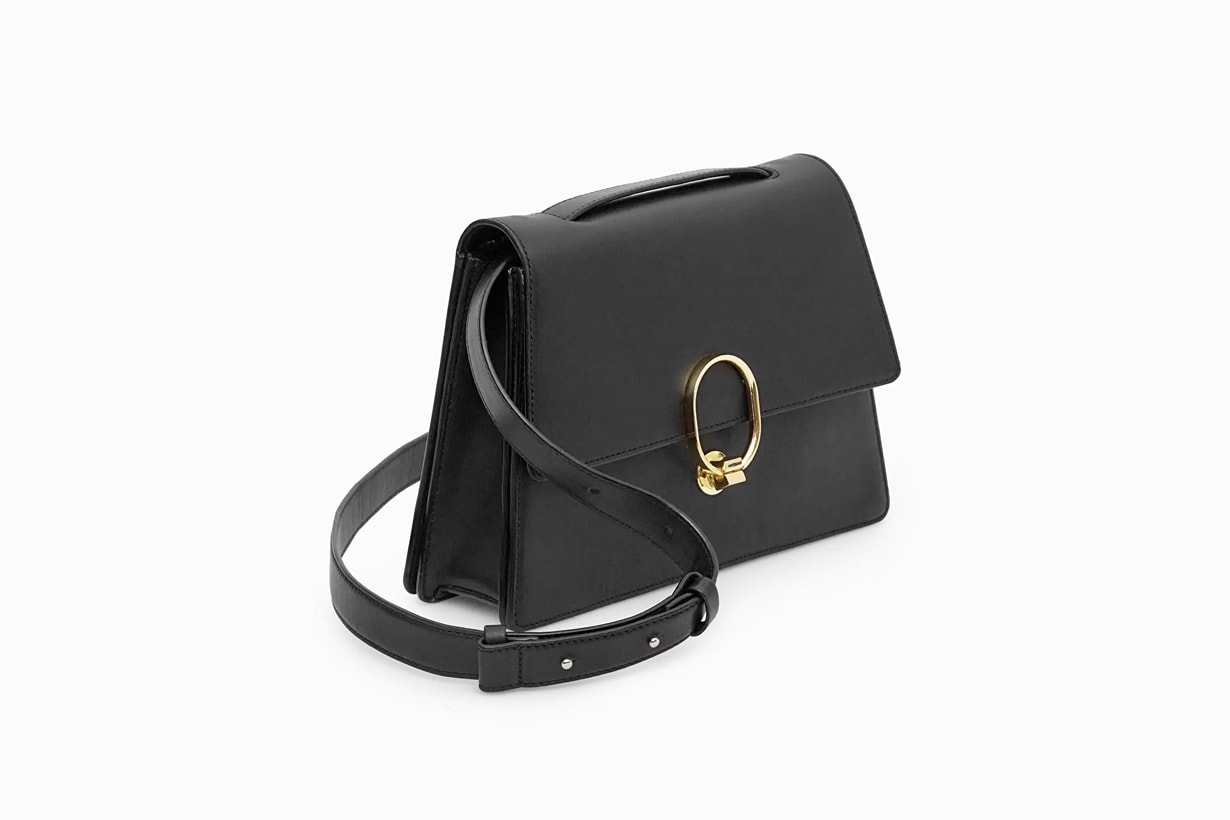 cos black handbags minimal work school simple elegant