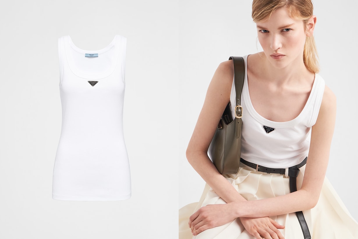 loewe logo tank top saint laurent miu miu prada dior bottega veneta