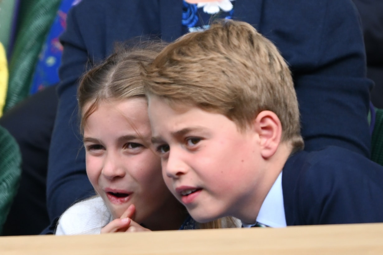 Wimbledon celeb royals charlotte george william kate prince princess brad pitt ariana angelababy beckham dailel rachel cara