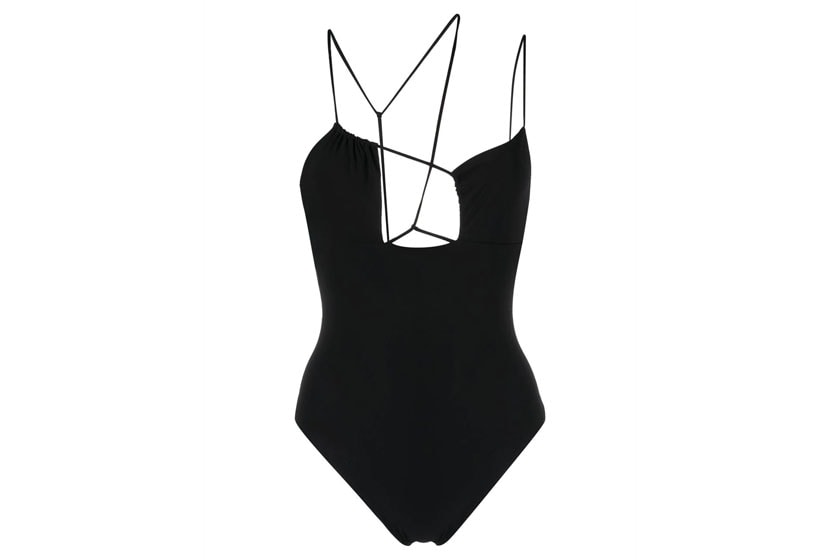 2023ss Black One-Piece Swimsuits 