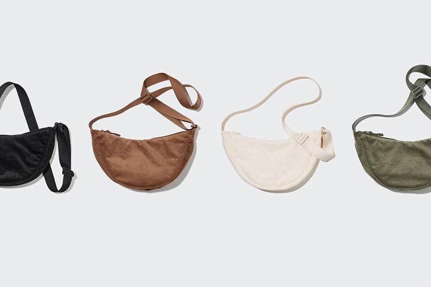 uniqlo unisex round mini shoulder bag new corduroy color release