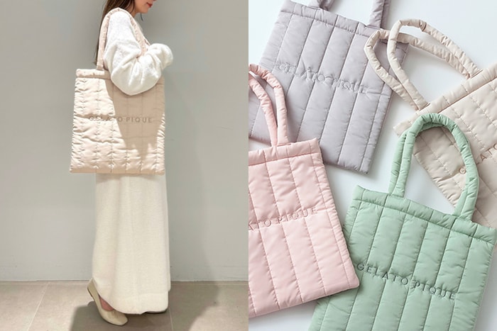 不只有居家服:軟萌的 gelato pique 絎縫 Tote Bag 悄悄擊中女生的心!