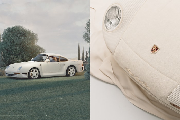 如果跑車披上麂皮，輪框有小花刺繡？這台奶油白 Porsche 959 真的是夢幻跑車！