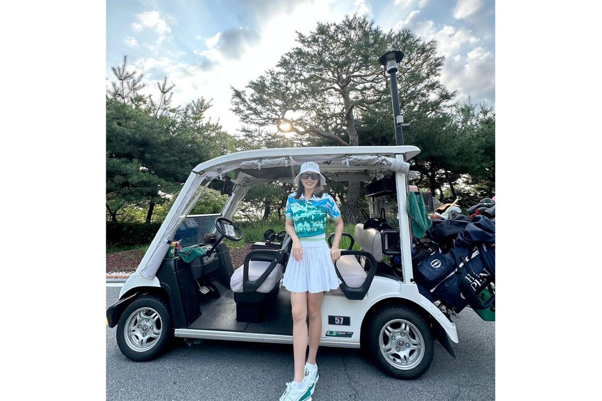 son ye jin hyun bin couple goal golf ootd photo