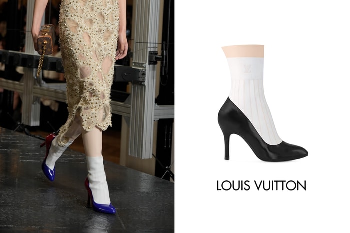 Louis Vuitton 即將洗版：遠看是襪子 + 高跟鞋，近看是一筆一畫手繪的錯視踝靴！
