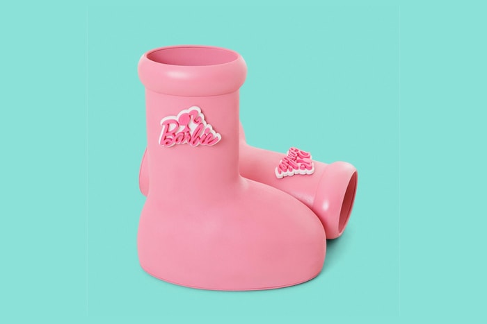芭比會穿嗎?MSCHF 創意版 Big Red Boot,滿滿的粉紅色 + Barbie Logo!