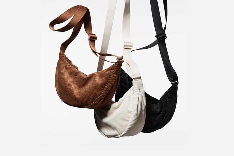 uniqlo unisex round mini shoulder bag new corduroy color release
