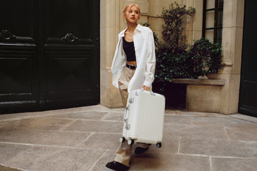 Rose RIMOWA new Campaign white Luggage Hybrid Cabin 