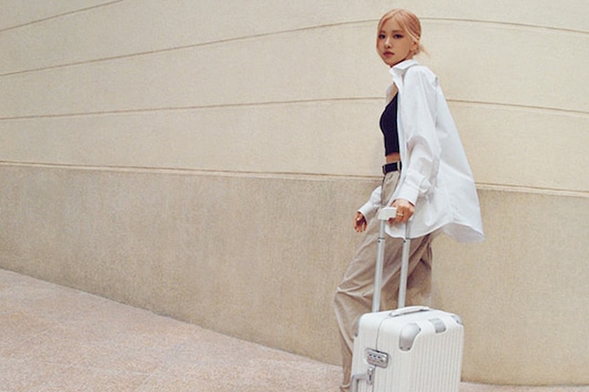 Rose RIMOWA new Campaign white Luggage Hybrid Cabin