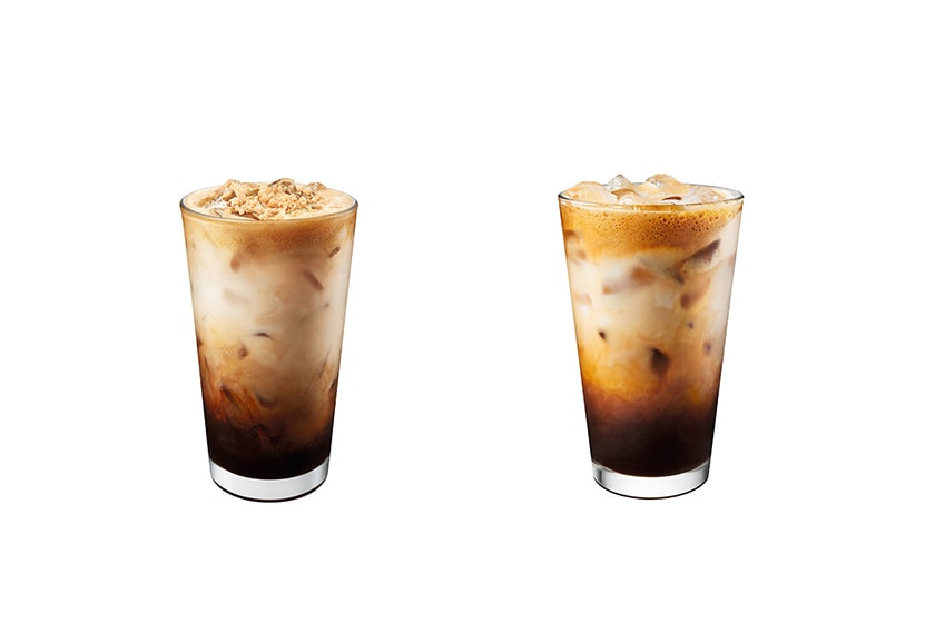 Starbucks most popular Iced Shaken Espresso Salted Caramel Brown Sugar 