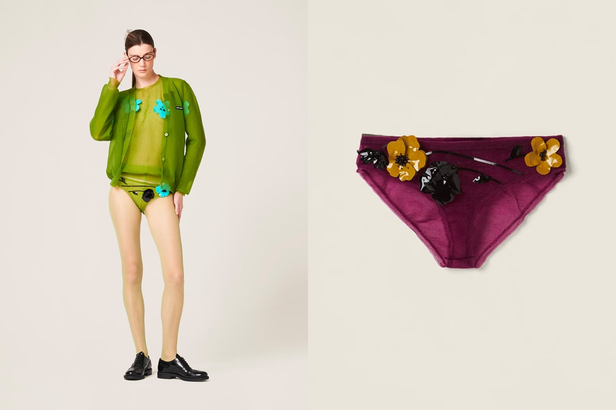 miu miu panties 2023 fw trend bold shimmering knit