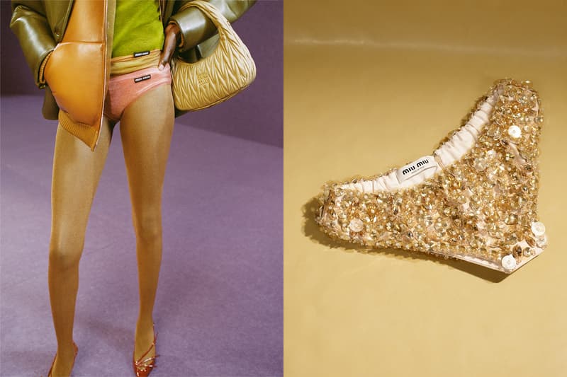 Miu Miu 帶起「單穿內褲」的流行?話題內褲們上架,一件 US$5,600 的亮片款!