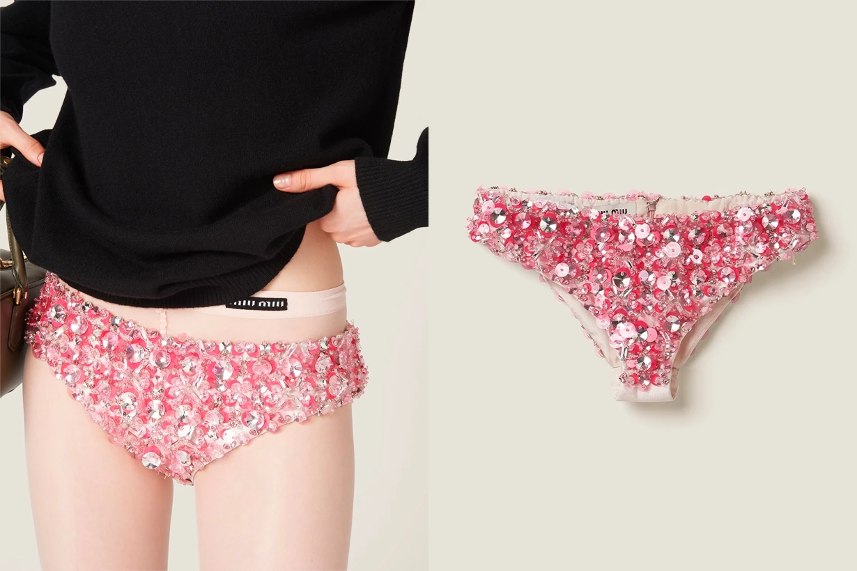 miu miu panties 2023 fw trend bold shimmering knit