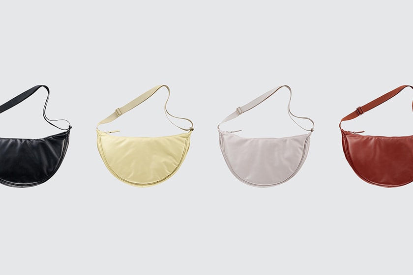 uniqlo unisex round shoulder bag new leather color