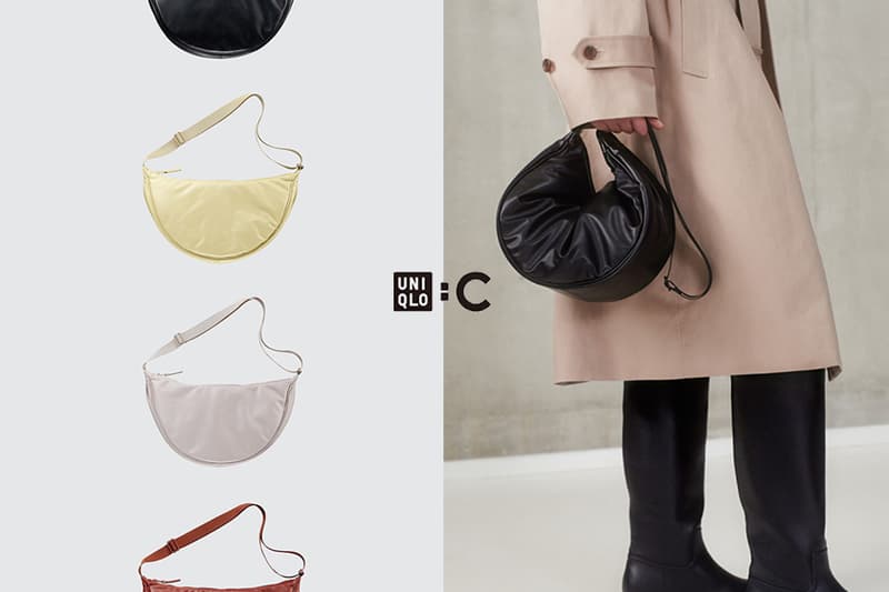 uniqlo unisex round shoulder bag new leather color