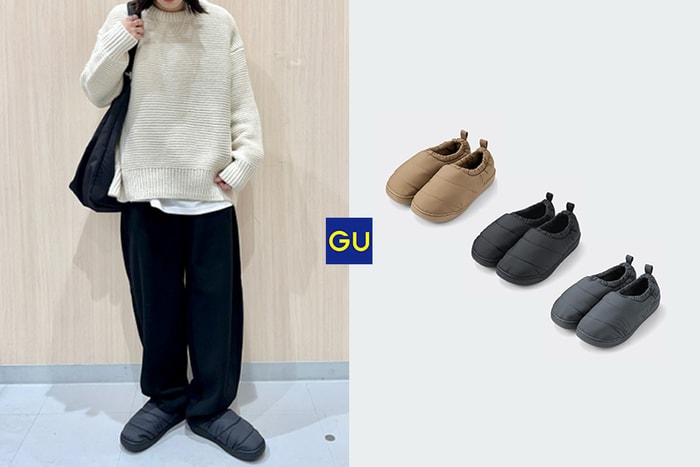 澎鬆可愛的冬日配件：GU 新登場 Heat Padded 鞋履，三個中性配色都好搭！