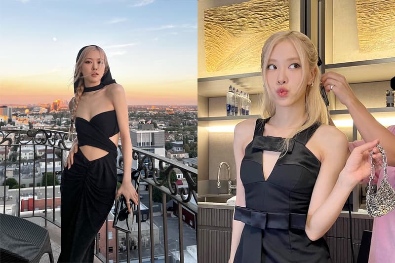 Rosé LACMA 不一樣的紅毯 Look：總是偏心小黑裙，詮釋起 Saint Laurent 小碎花禮服也很好看！