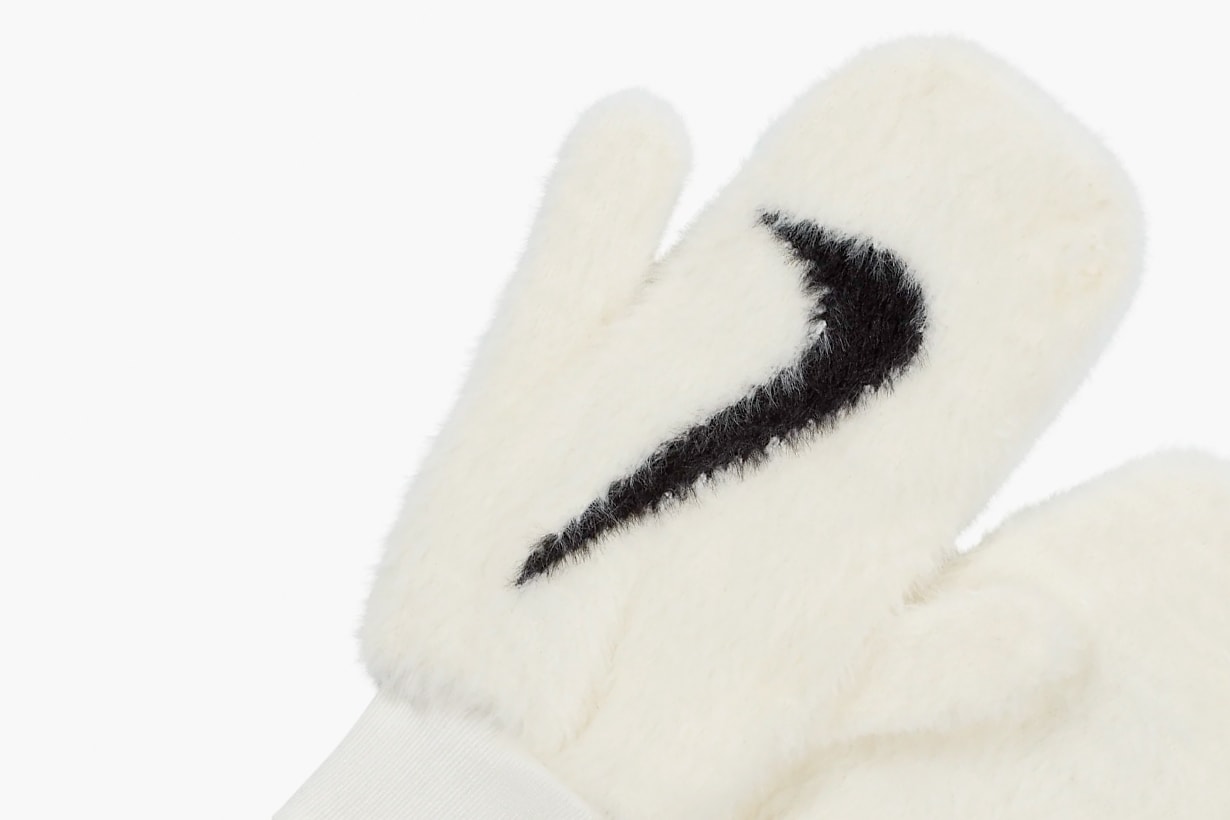nike faux fur accessories hat mittens gloves blanket winter comfy