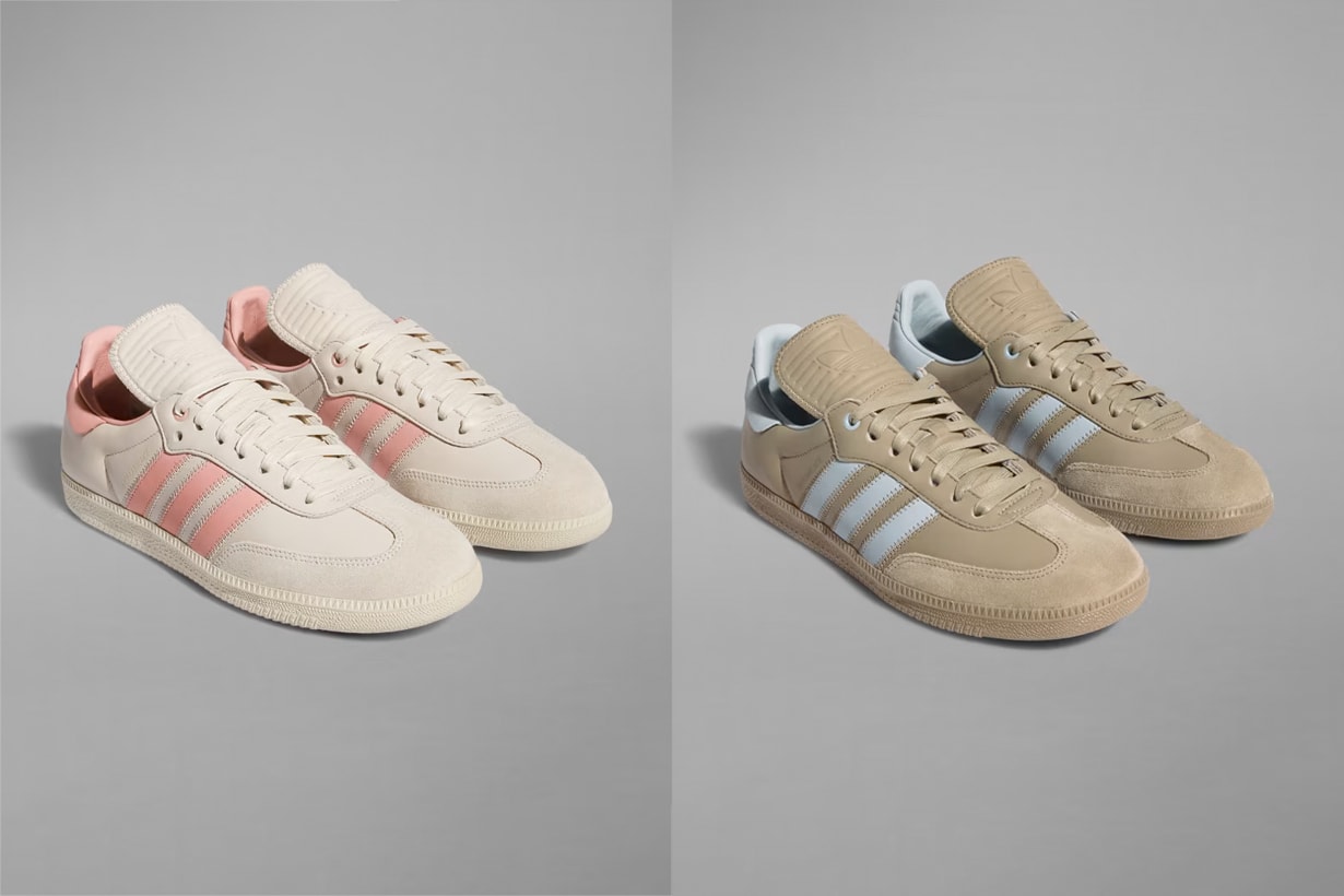 adidas Humanrace Samba pharrell williams sneakers collab pink grey