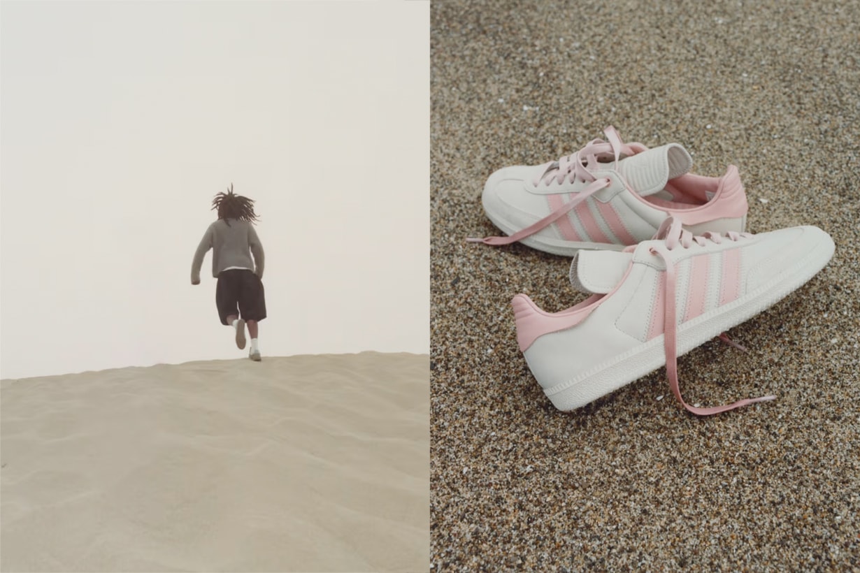 adidas Humanrace Samba pharrell williams sneakers collab pink grey