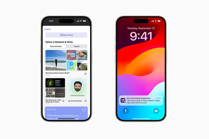 Apple iPhone 15 pro new function Journal App spatial video capture