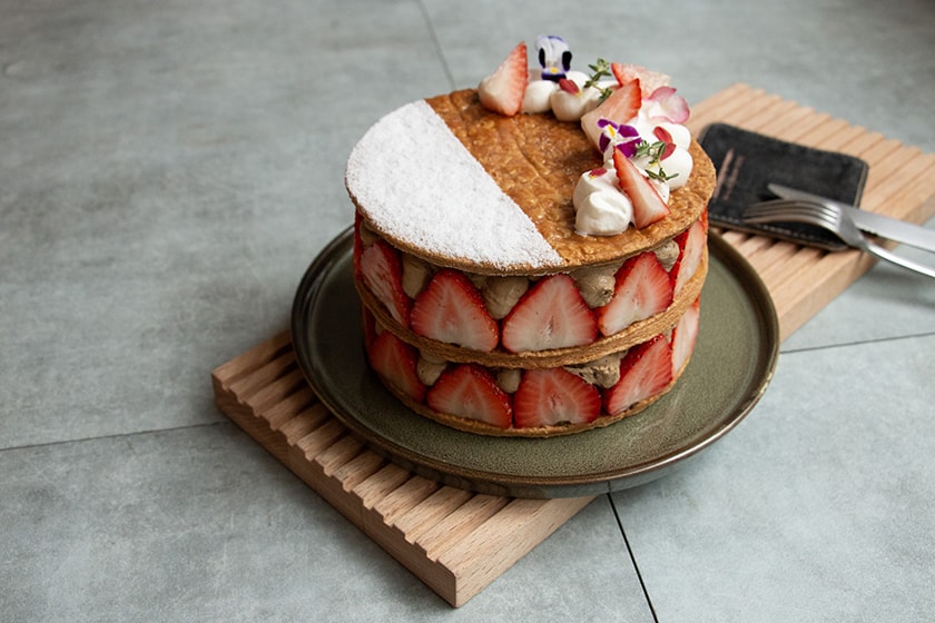 zhuori strawberry season dessert mille feuille