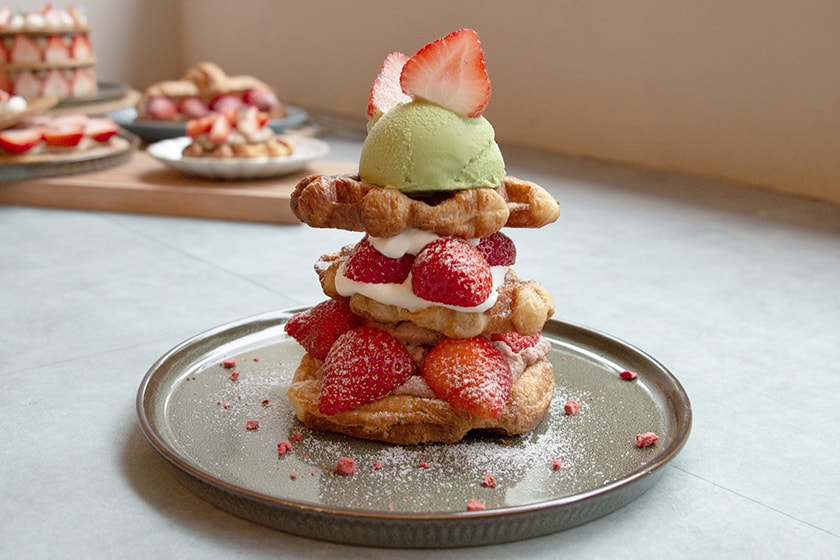 zhuori strawberry season dessert mille feuille