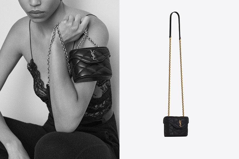 Saint Laurent LAMBSKIN Mini Cube MICRO BOX VANITY BAG 2023 NEW