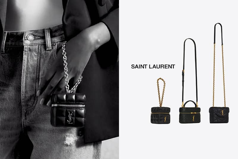 Saint Laurent LAMBSKIN Mini Cube MICRO BOX VANITY BAG 2023 NEW