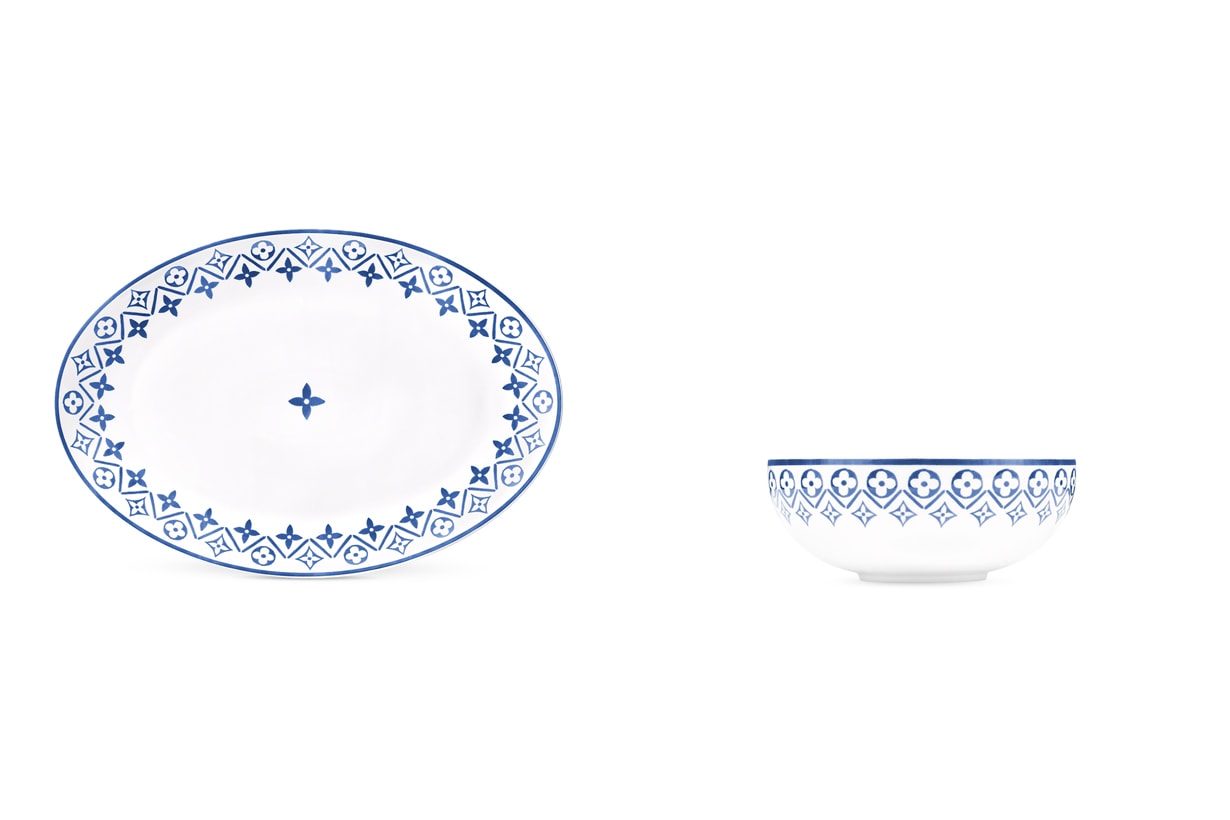 louis vuitton tableware first monogram plate bowl glass collection