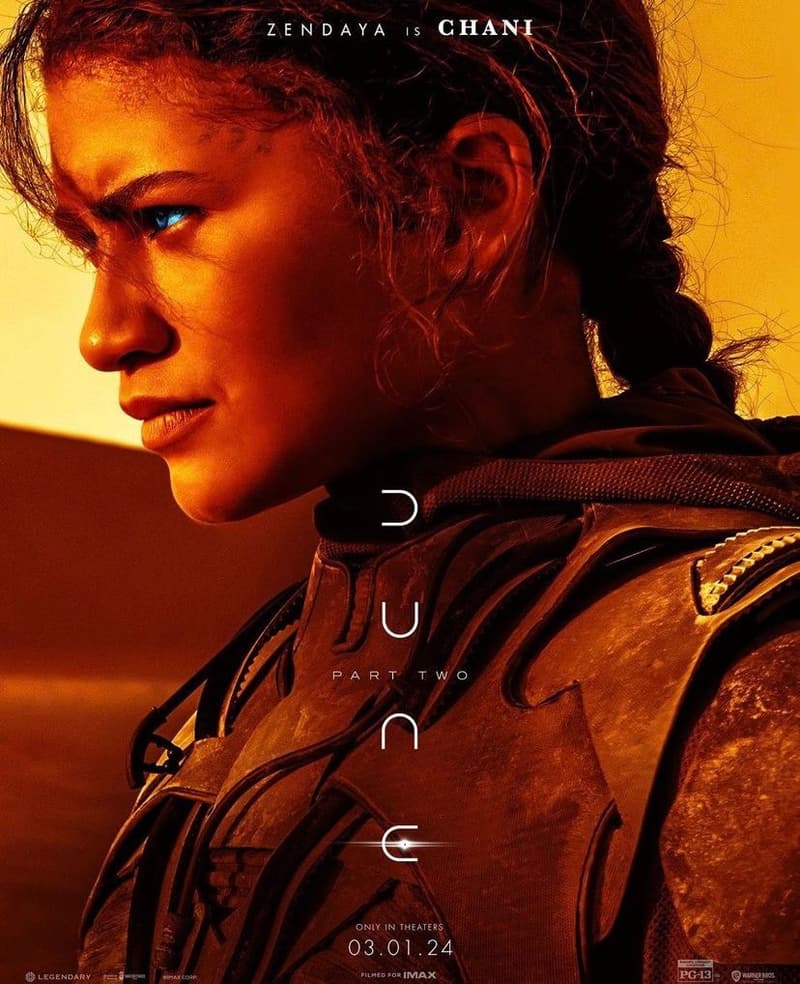 Dune Part Two character Posters Timothee Chalamet Zendaya