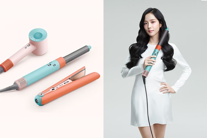 直髮、捲髮兩種造型亮相:Jisoo 宣佈成為 Dyson 大使,還帶回了可愛的限定配色!