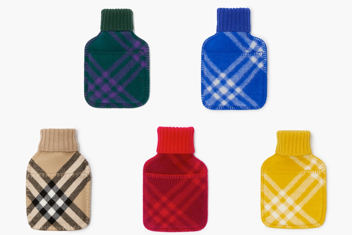 burberry check wool hot water bottle accessories