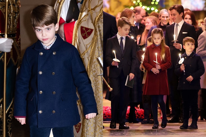 調皮的路易王子又來了:在莊嚴的聖誕活動中上演這一幕,再次逗笑了大眾